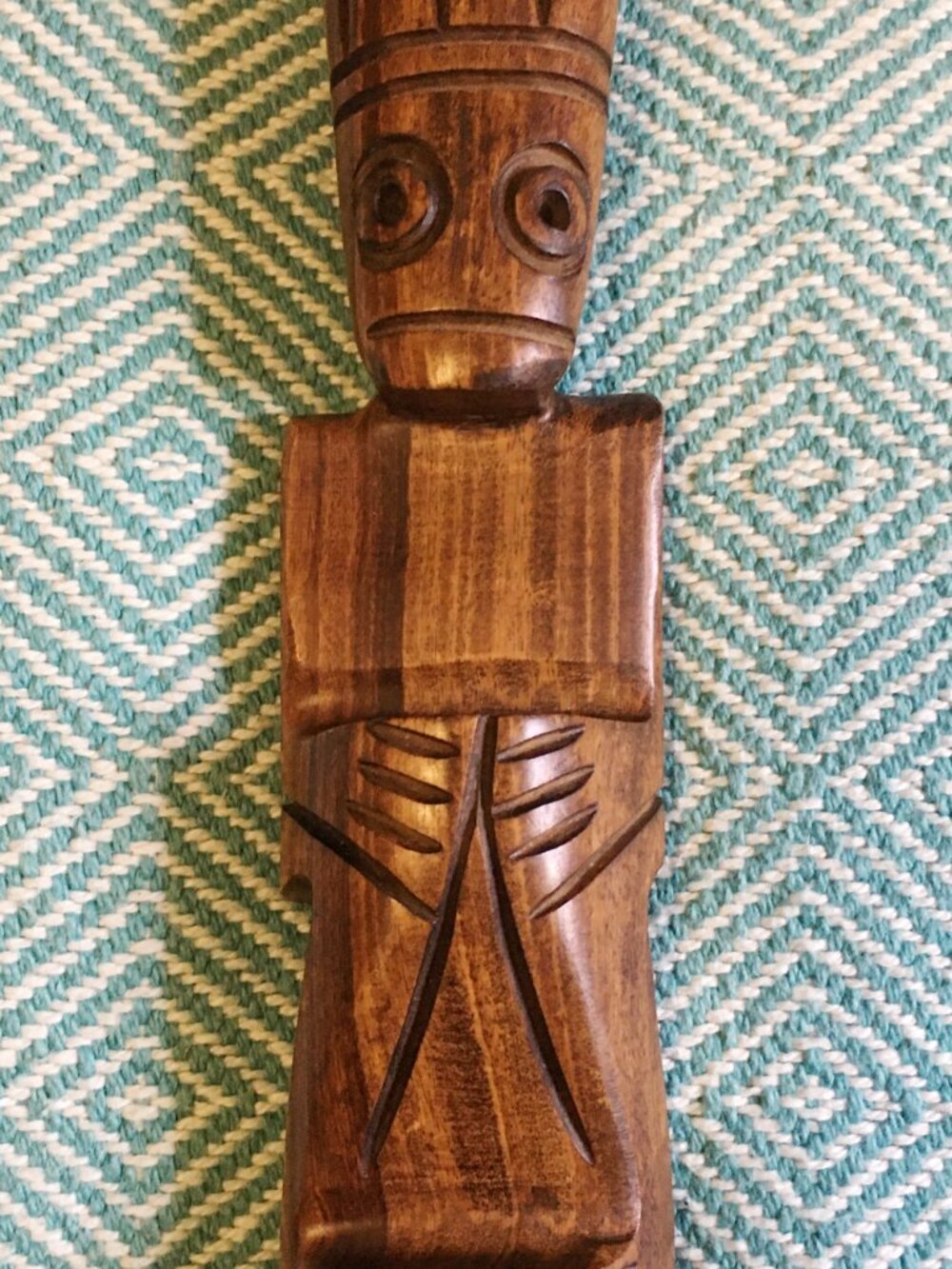 Vintage Wooden Hand Carved Hawaiian Polynesian Caribbean Tribal Fetish Figurine